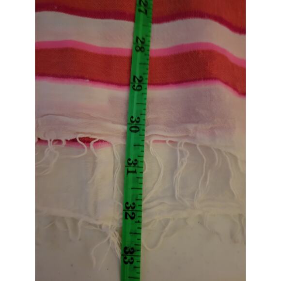 Striped V-Neck‎ Short Sleeve Fringed Swim Cover Up Summer Vacation Beach - M - Picture 5 of 5